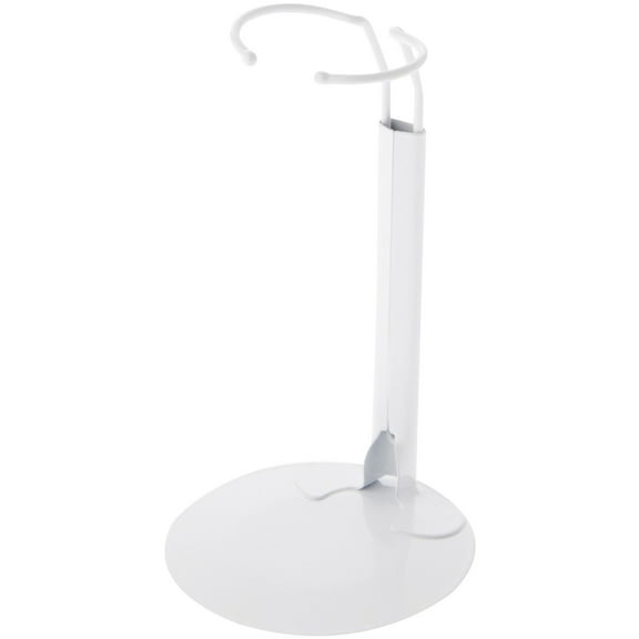 Plymor DSP-60W White Adjustable Doll Stand, fits 10, 11, 12, 13, and 14 inch Dolls or Action Figures, Waist is 2" - 2.5" wide, 5.5" - 7" around, Pack of 6