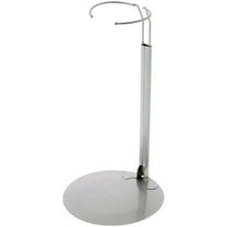 Plymor DSP-90S Silver Adjustable Doll Stand, fits 15, 16, 17, 18, 19, 20, and 21 inch Dolls, Waist is 3" - 4" wide, 8" - 11" around