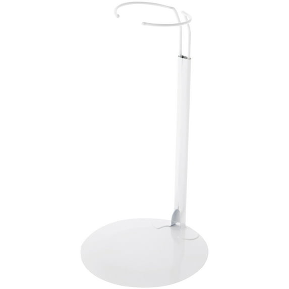 Plymor DSP-90W White Adjustable Doll Stand, fits 15, 16, 17, 18, 19, 20, and 21 inch Dolls, Waist is 3" - 4" wide, 8" - 11" around, Pack of 12