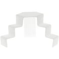 thumbnail image 1 of Plymor Frosted Acrylic 3-Step, 2-Sided Stair Display Riser 5.25" H x 11.5" W x 6.5" D, 1 of 1