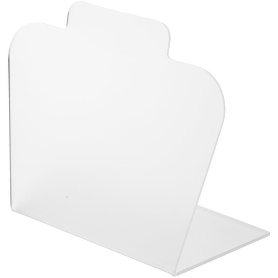 Plymor Frosted Acrylic Basic Short Necklace Display Stand, 8.5" W x 4" D x 7.75" H (2 Pack)
