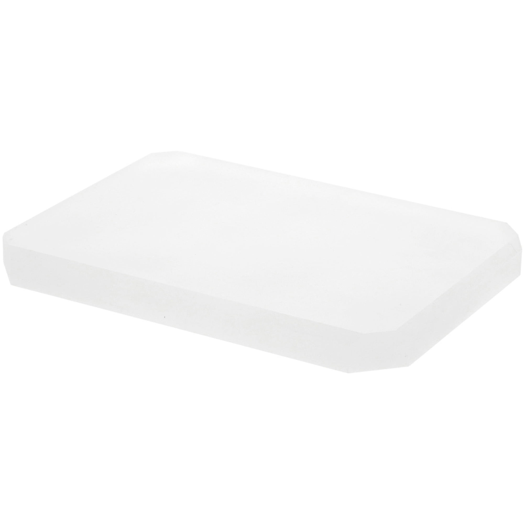 Plymor Clear Acrylic Beveled Corner-Cut Rectangular Display Base, 4" W