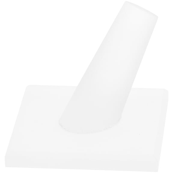 Plymor Frosted Acrylic Ring Finger Display, Single on Square Base, 2" W x 2" D x 1.75" H (6 Pack)