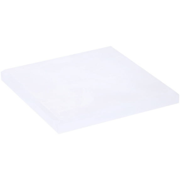 Plymor Frosted Acrylic Square Beveled Display Base, 5" W x 5" D x 0.5" H, Pack of 3