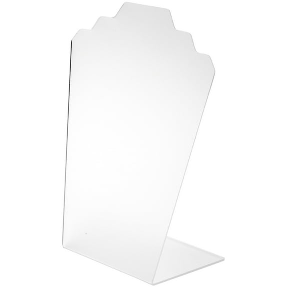 Plymor Frosted Acrylic Stair-step Necklace Display Stand, 8" W x 4" D x 11.75" H