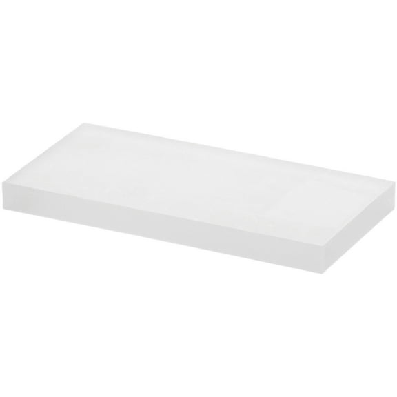Plymor Frosted Rectangular Acrylic Display Base, 4" W x 2" D x 0.375" H, Pack of 2