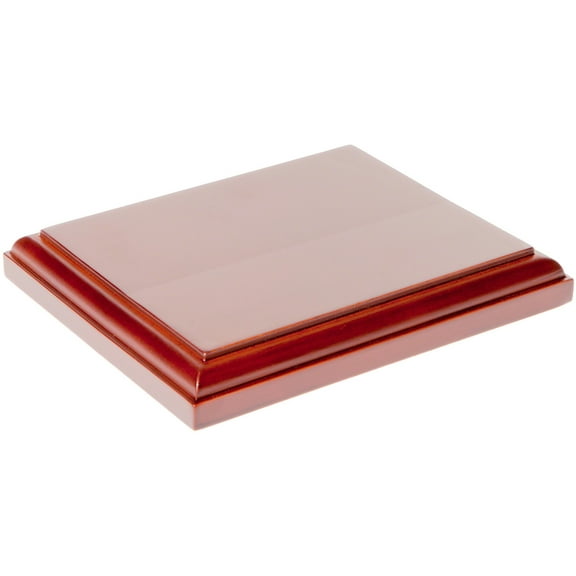 Plymor Fruitwood Rectangular Wood Display Base, 5.875" W x 4.875" D x 0.75" H (Display Dimensions 5.125" W x 4.125" D)