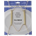 thumbnail image 1 of Plymor Gold Finish Wall Mountable Tray and Platter Hanger, 8.25" H x 4.75" W x 0.875" D (For Trays or Platters 10" - 16"), Pack of 2, 1 of 3
