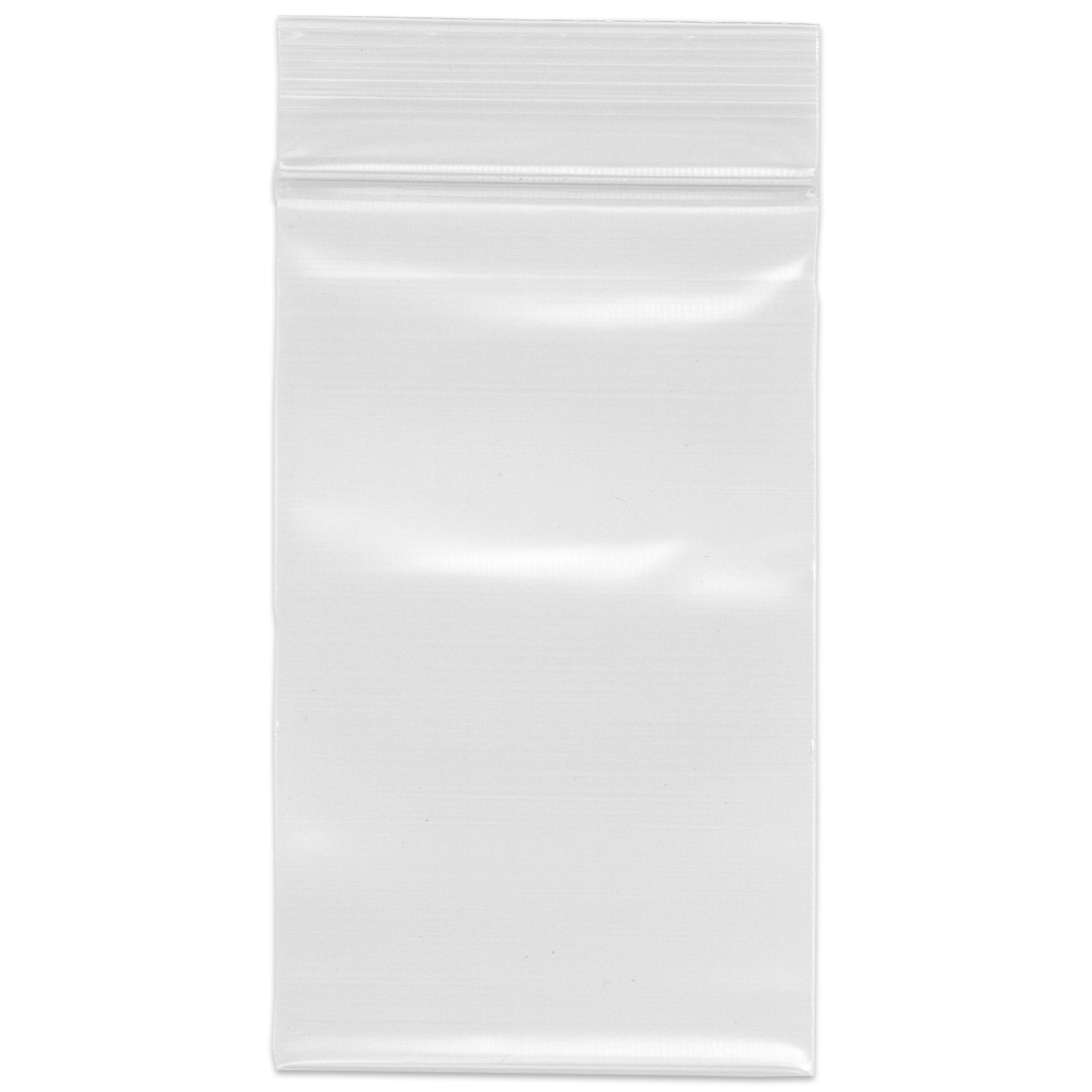 Plymor Zipper Reclosable Plastic Bags, 2 Mil, 2.5 x 2.5 (Case of 1,000)