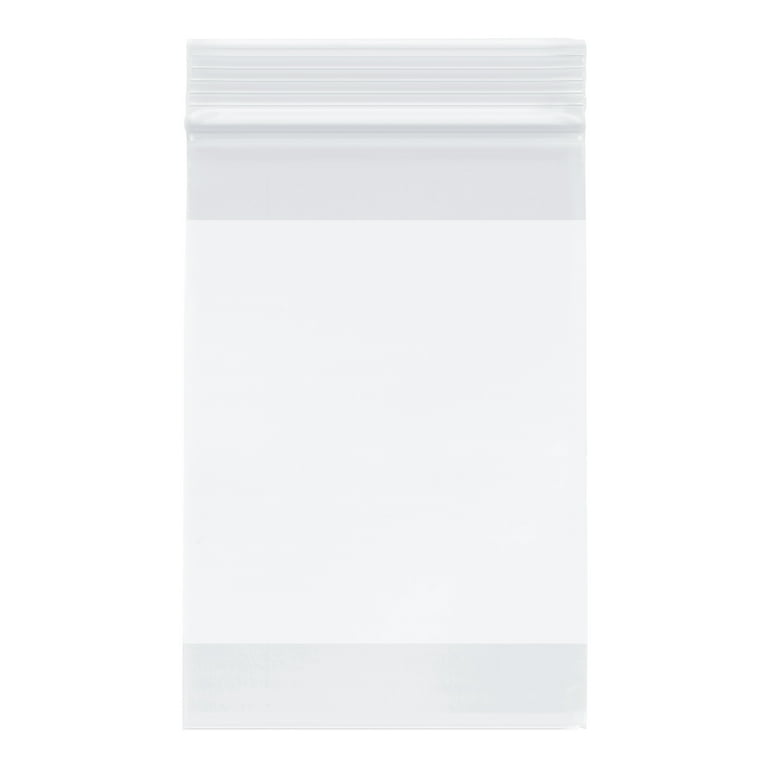 Clear Poly Zipper Bags 4 x 6 Resealable Plastic Bags 2 Mil [100 Pack]