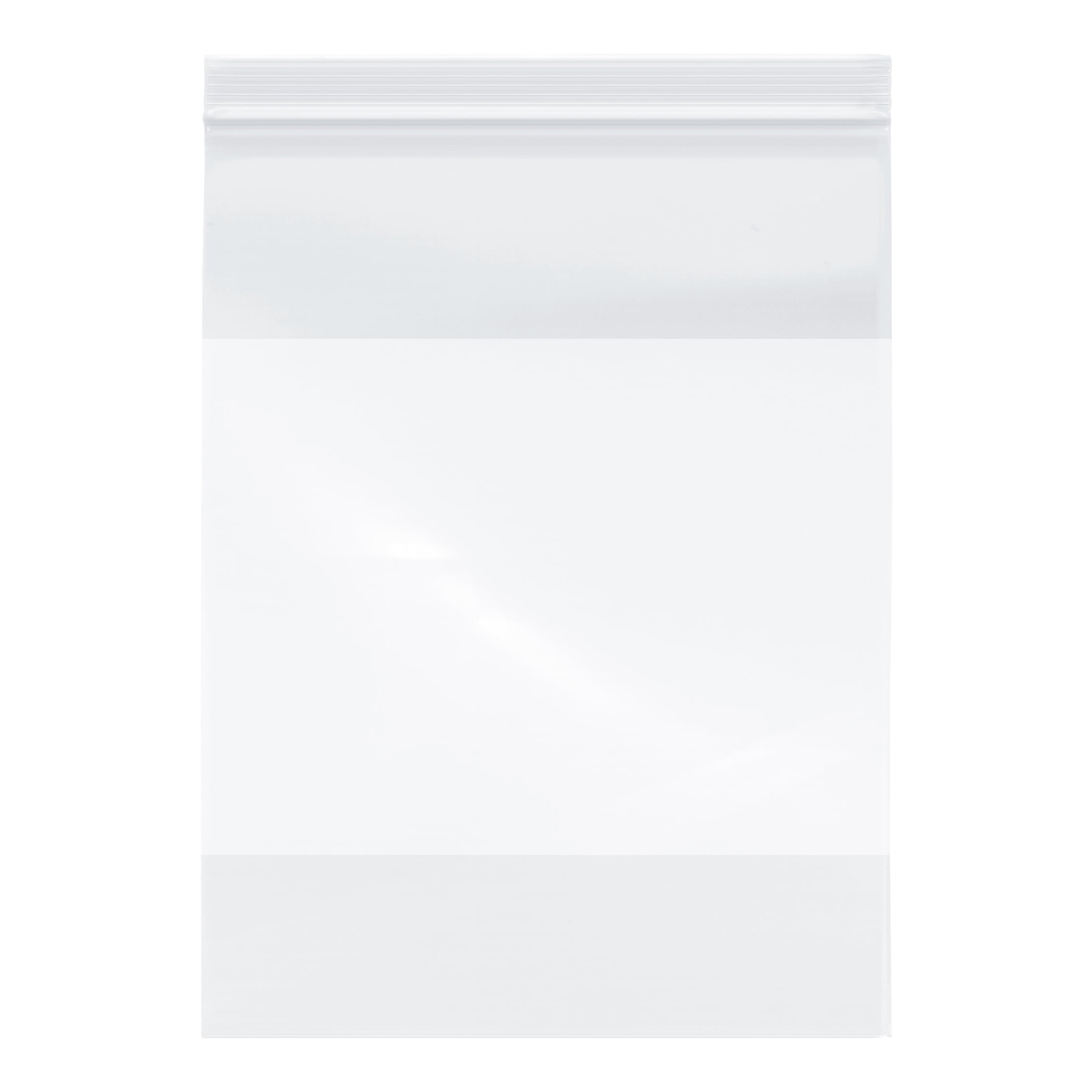 Plymor Heavy Duty Plastic Reclosable Zipper Bags With White Block, 4