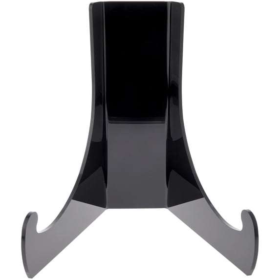 Plymor Large Black Acrylic Flat Back Easel with Deep Support Ledges, 12" H x 10" W x 9.75" D