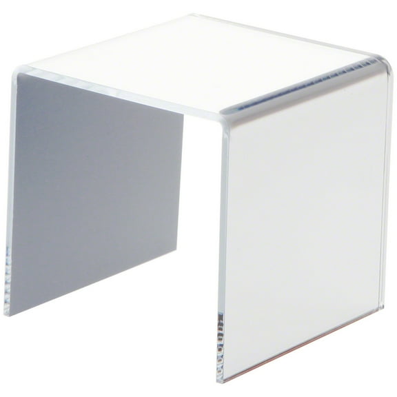 Plymor Mirrored Acrylic Square Display Riser, 5" H x 5" W x 5" D (3/16" thick) (2 Pack)