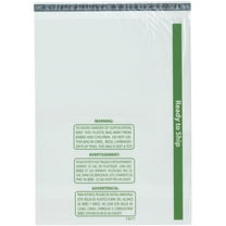 Plymor Ready to Ship 1.5 Mil Wicketed Poly Bags with Permanent Adhesive Strip and Suffocation Warning, 13" x 17" (Pack of 250)