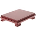 thumbnail image 1 of Plymor Red Rectangular Wood Veneer Footed Display Base, 8.375" W x 6.375" D x 1.75" H (8" x 6" Display Area), 1 of 1