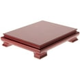 thumbnail image 1 of Plymor Red Rectangular Wood Veneer Footed Display Base, 9.625" W x 7.625" D x 1.75" H (9" x 7" Display Area), 1 of 1