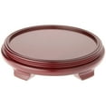 thumbnail image 1 of Plymor Red Round Wood Veneer Footed Display Base, 12" W x 12" D x 2.75" H (10" Display Diameter), Pack of 2, 1 of 1