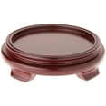 thumbnail image 1 of Plymor Red Round Wood Veneer Footed Display Base, 6.5" W x 6.5" D x 1.5" H (5" Display Diameter), 1 of 1