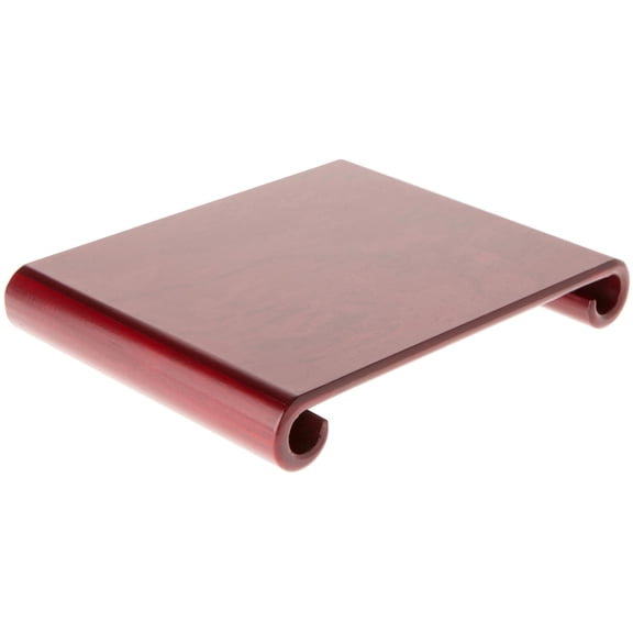 Plymor Red Scroll Wood Veneer Footed Display Base, 10" W x 8" D x 1.5" H (8.875" x 7.875" Display Area)