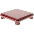 thumbnail image 1 of Plymor Red Square Wood Veneer Footed Display Base, 8.625" W x 8.625" D x 2" H (8" x 8" Display Area), 1 of 1