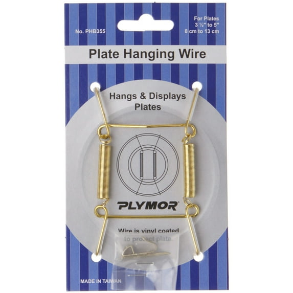Plymor Shiny Gold Finish Wall Mountable Plate Hanger, 3.125" H x 1.75" W x 0.5" D (For Plates 3.5" - 5"), Pack of 12