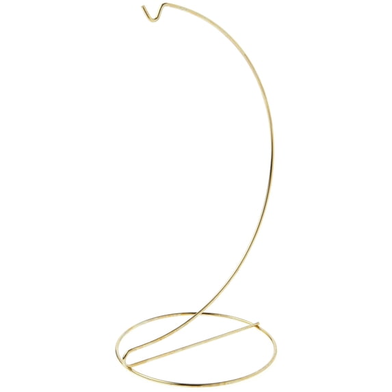 Plymor Simple Gold Ornament Stand, 11" H x 5.125" W x 5.125" D (2 Pack)
