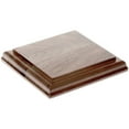 thumbnail image 1 of Plymor Solid Walnut Square Wood Display Base with Ogee Edge, 4.875" W x 4.875" D x 0.75" H, 1 of 1