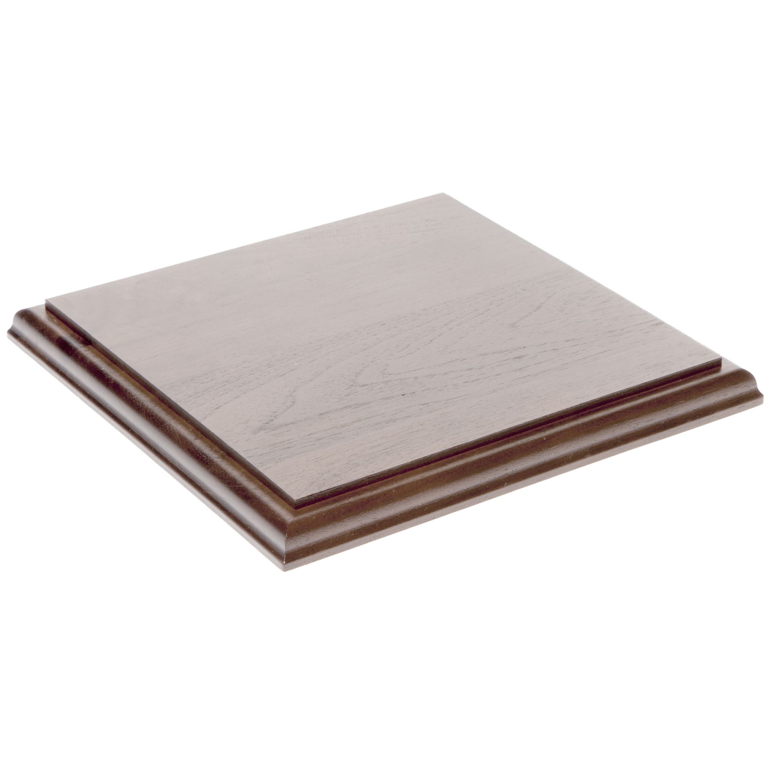 Plymor Solid Walnut Square Wood Display Base with Ogee Edge, 8.875" W x ...