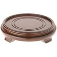 thumbnail image 1 of Plymor Walnut Round Wood Veneer Footed Display Base, 10.75" W x 10.75" D x 2.25" H (9" Display Diameter), Pack of 2, 1 of 1