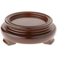 thumbnail image 1 of Plymor Walnut Round Wood Veneer Footed Display Base, 2.75" W x 2.75" D x 1" H (1.875" Display Diameter), Pack of 3, 1 of 1