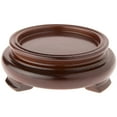 thumbnail image 1 of Plymor Walnut Round Wood Veneer Footed Display Base, 3" W x 3" D x 1.25" H (2" Display Diameter), Pack of 2, 1 of 1