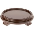 thumbnail image 1 of Plymor Walnut Round Wood Veneer Footed Display Base, 7" W x 7" D x 1.5" H (5.5" Display Diameter), Pack of 3, 1 of 1