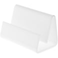 thumbnail image 1 of Plymor White Acrylic Deluxe Business Card / Postcard Holder, 3.5" W x 2.875" D x 2.125" H (6 Pack), 1 of 1
