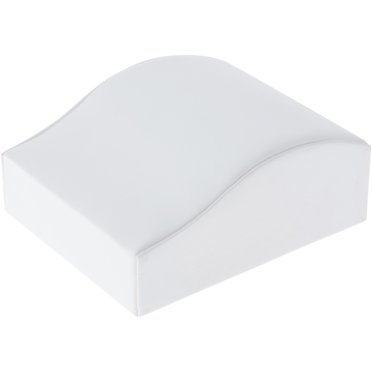 SSWBasics-Half Moon White Faux Leather Bracelet
