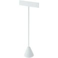 thumbnail image 1 of Plymor White Faux Leather "T" Style, Single Pair Earring Display Stand, 2.5625" W x 1.25" D x 6.75" H (Pack of 2), 1 of 2