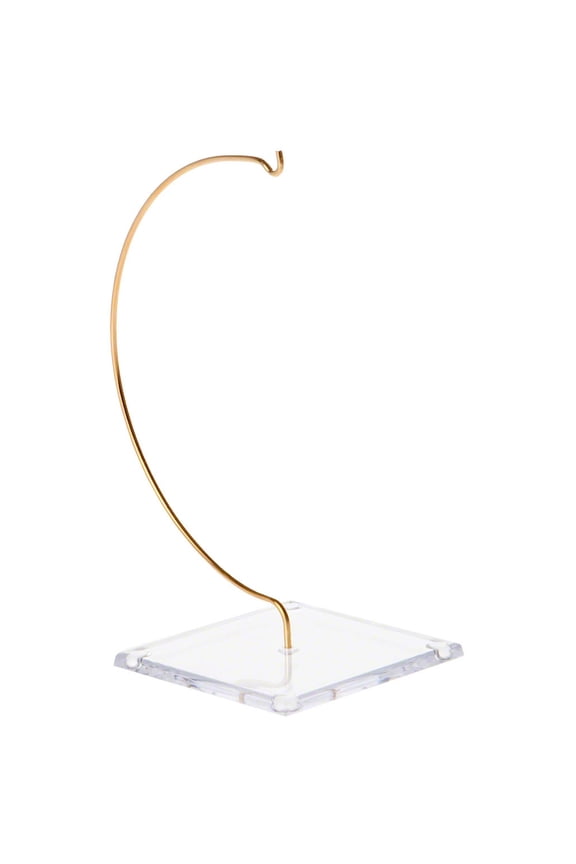 Wire Ornament Hanger Display with 3.25" Clear Acrylic Thin Square Base, 6" H