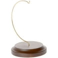 thumbnail image 1 of Plymor Wire Ornament Hanger Display with 3.75" Round Walnut Wood Base, 5.5" H (2 Pack), 1 of 2