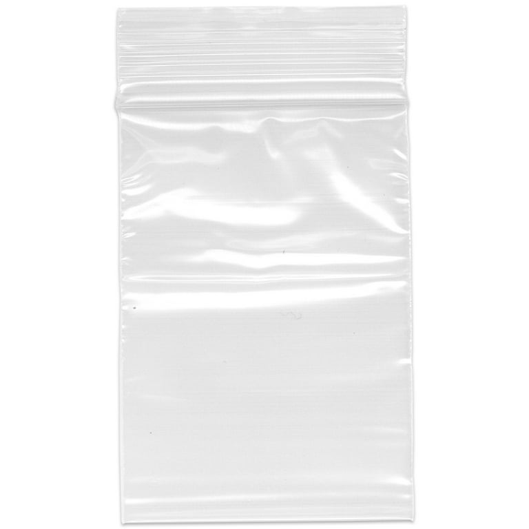 APQ Clear Plastic Reclosable Zipper Bags, 5 x 5 Inches. Pack of 100  Reclosable Plastic Bags with Zipper Closure. 2 Mil Plastic Jewelry Bags.