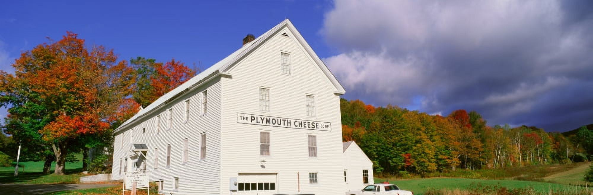 Plymouth Cheese Corporation in Autumn in VT run by President Calvin Coolidges family Canvas Art - Panoramic Images (27 x 9)