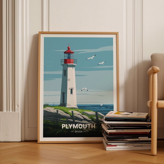 Plymouth Devon Lighthouse Wall Decor