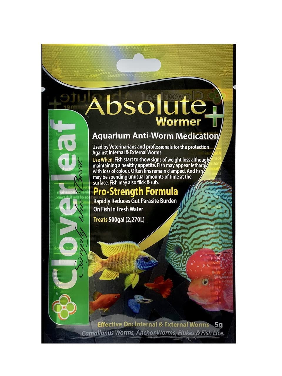 Plymouth Discus Product WORMER Plus Freshwater and Saltwater Fish