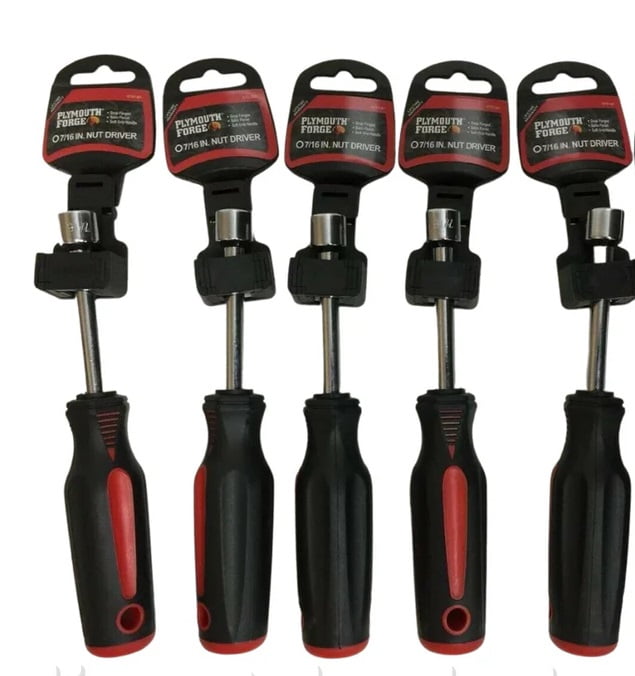 Plymouth Forge 67014P, 7/16" Nut Driver Screwdriver Set with 5 Piece 5 Pack