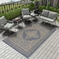 thumbnail image 1 of Plymouth Indoor/Outdoor Border Medallion Blue Area Rug 2' 7" x 4' 1", 1 of 5