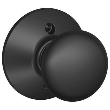 Plymouth Knob Non-Turning Lock, Matte Black (F170 PLY 622)