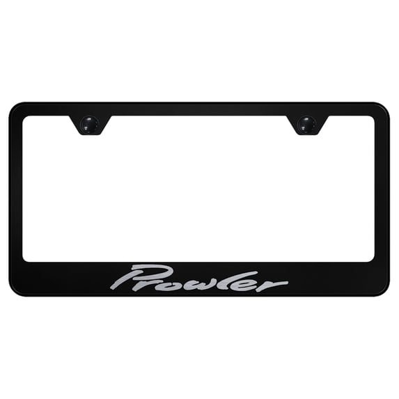 Plymouth Prowler Laser Etched Logo Stainless Steel License Plate Frame (Black)