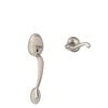 Schlage FE285 PLY 619 FLA LH Plymouth Satin Nickel Left-Hand Handleset Less Dead