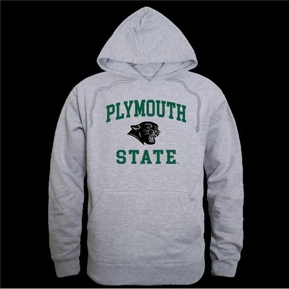 Plymouth State University Panthers Seal Hoodie, Heather Grey - 2XL