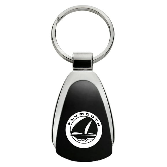 Plymouth Teardrop Key Chain (Black)