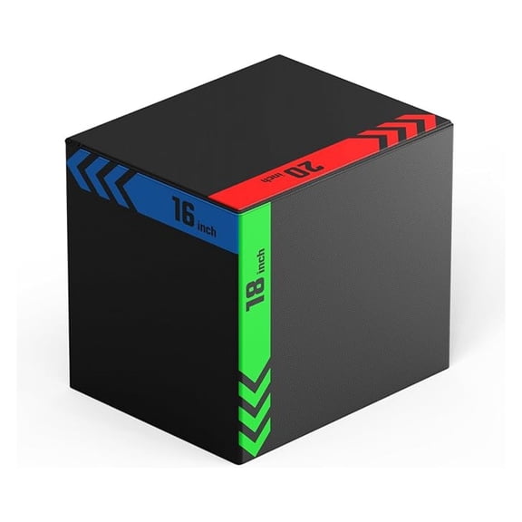 Plyometric Box 3-in-1, Foam Plyo Box for Workout - Jumping Exercise Equipment Trainer, HIIT Fitness, Home Gym - Non-Slip Surface, 330lb Capacity