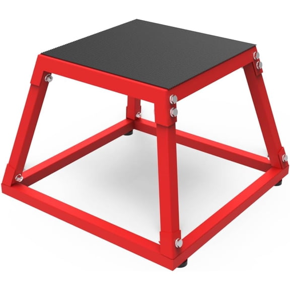 Plyometric Jump Box, 12/18/24/30 Inch Plyo Box,Steel Plyometric Platform and Jumping Box,Anti-Slip Fitness Exercise Step Up Box for Home Gym Training,Conditioning Strength Training